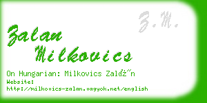 zalan milkovics business card